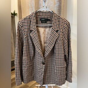 Torrid Women's Houndstooth Blazer - Black and Tan